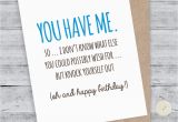 Funny Birthday Cards for Your Boyfriend Birthday Card Boyfriend Card Funny Birthday Card I Love