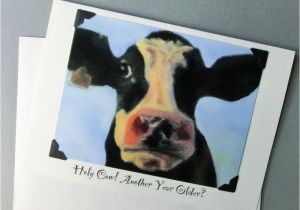Funny Birthday Cards with Animals Handmade Funny Birthday Card Cow Birthday Card Funny