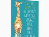 Funny Birthday Gifts for Him Uk Funny Offensive Giraffe Birthday Card Lima Lima Cards