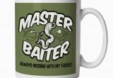 Funny Birthday Gifts for Him Uk Master Baiter Funny Fishing Mug Gift for Him Dad