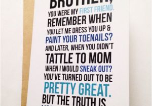 Funny Cards for Brothers Birthday Brother Card Brother Birthday Card Funny Card Card for