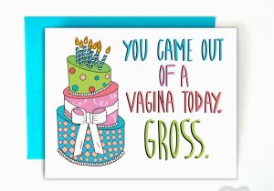 Funny Comments for Birthday Cards Funny Birthday Card Funny Greeting Card Vagina Birthday