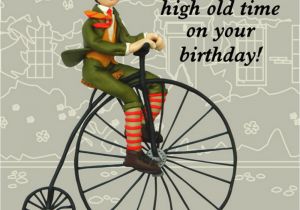 Funny Cycling Birthday Cards High Old Time Funny Olde Worlde Birthday Card Cards
