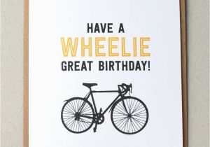 Funny Cycling Birthday Cards Wheelie Great Birthday Cycling Birthday Card Ebay