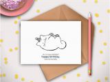 Funny Digital Birthday Cards Funny Cat Birthday Card Printable Instant Download Digital