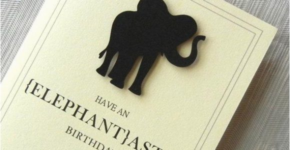 Funny Elephant Birthday Card Design Context Animal Greeting Cards