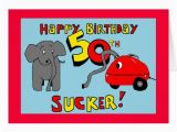 Funny Elephant Birthday Card Funny Elephant 50th Birthday Card Zazzle
