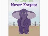 Funny Elephant Birthday Card Funny Purple Elephant Belated Birthday Card Zazzle Com