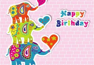 Funny Elephant Birthday Card Happy Birthday Wishes with Elephants