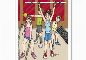 Funny Fitness Birthday Cards Cross Training Birthday Card Fitness Birthday Card Exercise