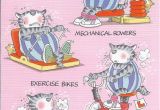 Funny Fitness Birthday Cards Fitness Cat Funny Joke Birthday Card 145 Ebay