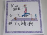 Funny Fitness Birthday Cards Funny Female Birthday Card Exercise by Lyndamaccraftdesigns