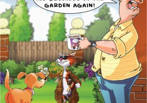 Funny Gardening Birthday Cards Funny Cat Card Fra6