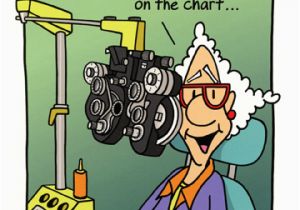 Funny Getting Old Birthday Cards Woman at Eye Doctor Funny Birthday Card by Oatmeal Studios