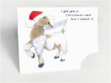 Funny Goat Birthday Cards Funny Christmas Card Goat Greeting Card Cute Notecard