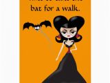 Funny Halloween Birthday Cards Funny Halloween Vamp Bat Greeting Card Zazzle