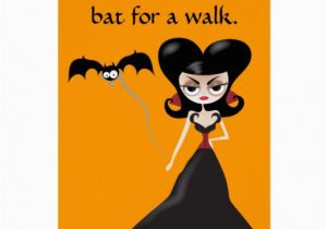 Funny Halloween Birthday Cards Funny Halloween Vamp Bat Greeting Card Zazzle