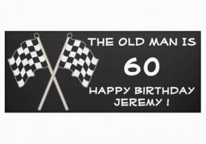 Funny Happy Birthday Banners Checkered Flag Race Fan Sports Funny Birthday Banner Zazzle