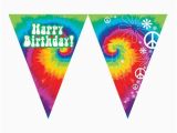 Funny Happy Birthday Banners Tie Dye Fun Quot Happy Birthday Quot Banner