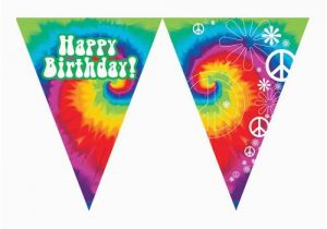 Funny Happy Birthday Banners Tie Dye Fun Quot Happy Birthday Quot Banner