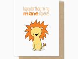 Funny Happy Birthday Video Card Funny Birthday Card for Boyfriend Husband Him Lion Pun Mane