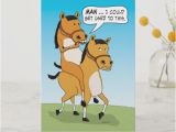 Funny Horse Birthday Cards Funny Horse Riding Horse Birthday Card Zazzle Com