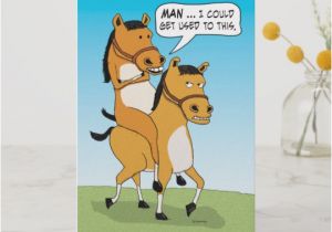 Funny Horse Birthday Cards Funny Horse Riding Horse Birthday Card Zazzle Com