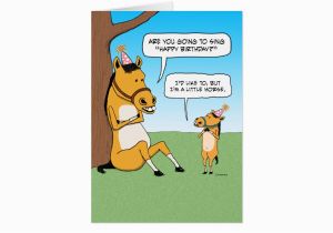 Funny Horse Birthday Cards Funny Little Horse Birthday Card Zazzle Com Au