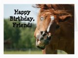 Funny Horse Birthday Cards Happy Birthday Friend Funny Horse Greeting Card Zazzle