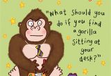 Funny Jokes for A Birthday Card Gorilla Funny Joke Birthday Card for Kids Tw434