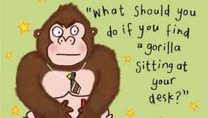 Funny Jokes for Birthday Cards Gorilla Funny Joke Birthday Card for Kids Tw434