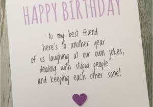 Funny Jokes to Write In Birthday Cards Funny Best Friend Birthday Card Bestie Humour Fun