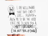 Funny Late Birthday Cards Items Similar to Funny Birthday Card Belated Birthday
