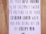 Funny Lesbian Birthday Cards Funny Blank Greeting Card Best Friend Lesbian by