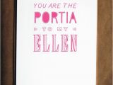 Funny Lesbian Birthday Cards Funny Lesbian Birthday Card Portia and Ellen