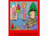 Funny Military Birthday Cards Funny Cartoon Army soldier Military Christmas Card Zazzle