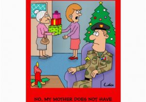 Funny Military Birthday Cards Funny Cartoon Army soldier Military Christmas Card Zazzle