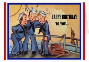 Funny Military Birthday Cards Vintage Military Navy Birthday Card Zazzle Com