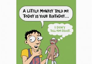 Funny Monkey Birthday Cards Funny sock Monkey Birthday Card Zazzle