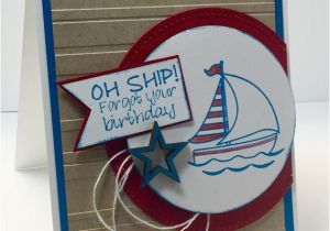 Funny Nautical Birthday Cards Belated Birthday Card Nautical Birthday Card Burthday Card