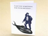 Funny Nautical Birthday Cards Concertina Press Fisherman and Whale Birthday Card