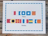 Funny Nautical Birthday Cards Nautical Flag Marine Alphabet Code Happy Birthday Card Set Of