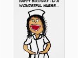 Funny Nurse Birthday Cards Happy Birthday Nurse Cartoon Card Zazzle Com