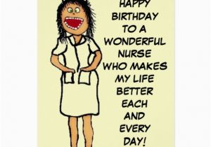 Funny Nurse Birthday Cards Happy Birthday Nurse Cartoon Greeting Card Zazzle