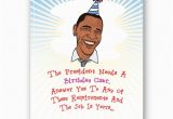 Funny Obama Birthday Cards Barack Obama Political Card