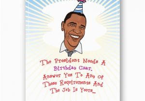 Funny Obama Birthday Cards Barack Obama Political Card