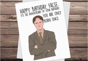 Funny Office Birthday Cards Funny Birthday Card the Office Dwight Schrute Tv Show Etsy