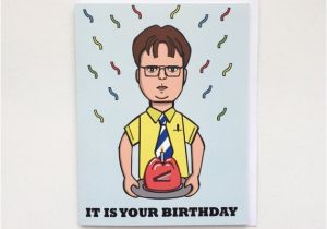 Funny Office Birthday Cards the Office Dwight Schrute Birthday Card the Office Tv Show