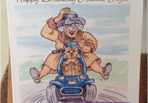Funny Old Lady Birthday Cards Funny Old Lady Scooter Personalised Birthday Card Ebay