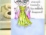 Funny Old Lady Birthday Cards Mad at Neck Funny Birthday Card for Friend Funny Woman Etsy